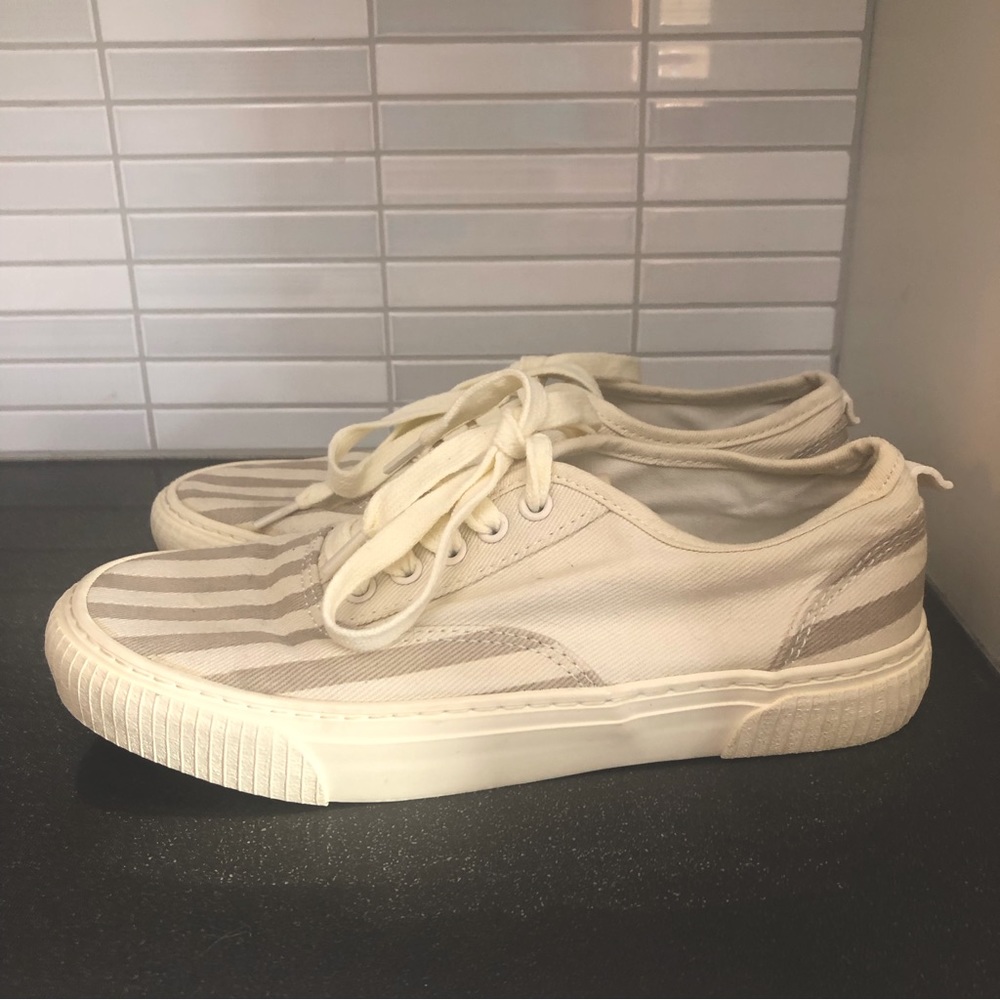EUC Zara girls striped sneakers